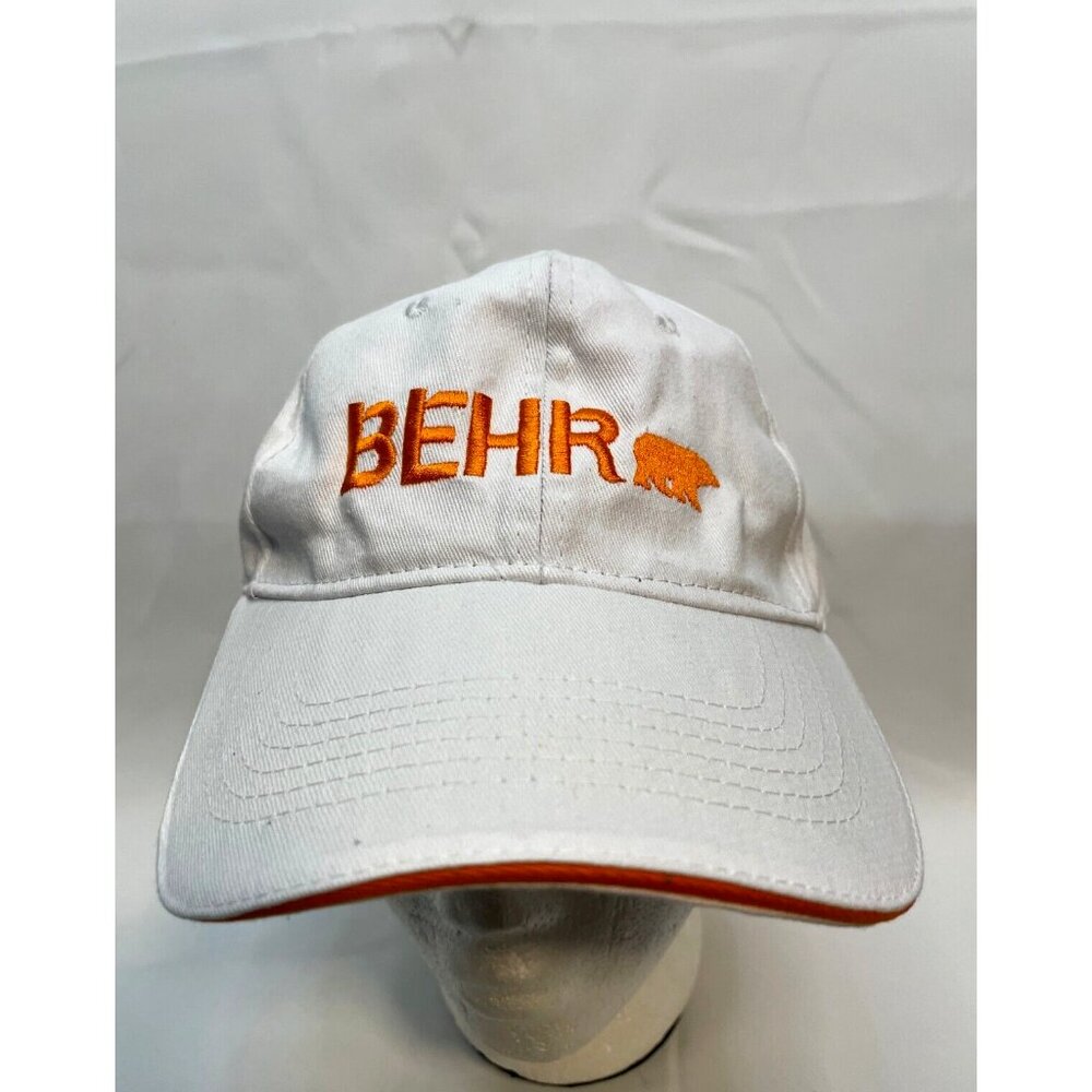 Behr Paint hat cap strap back Home Depot 7" white